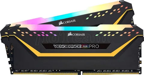 Photo de Kit Barrettes mémoire 16Go (2x8Go) DIMM DDR4 Corsair Vengeance Pro Tuf Edition RGB  3200Mhz (Noir)