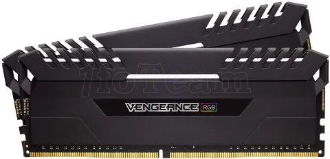 Photo de Kit Barrettes mémoire 16Go (2x8Go) DIMM DDR4 Corsair Vengeance RGB  4000Mhz (Noir)