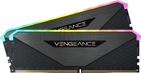 Photo de Kit Barrettes mémoire 16Go (2x8Go) DIMM DDR4 Corsair Vengeance RT RGB  3200Mhz (Noir)