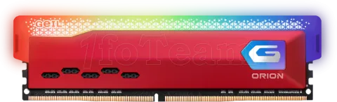 Photo de Kit Barrettes mémoire 16Go (2x8Go) DIMM DDR4 GeIL Orion RGB 3200Mhz AMD (Rouge)