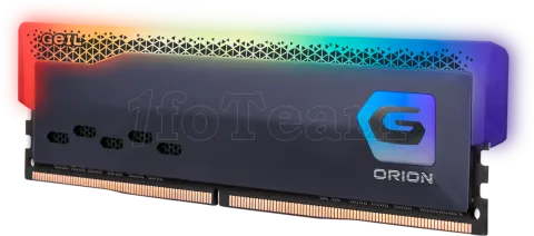 Photo de Kit Barrettes mémoire 16Go (2x8Go) DIMM DDR4 GeIL Orion RGB 3600Mhz (Noir)