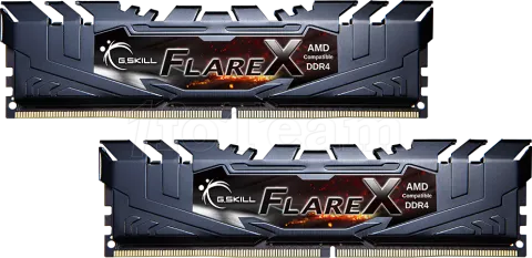 Photo de Kit Barrettes mémoire 16Go (2x8Go) DIMM DDR4 G.Skill Flare X  3200Mhz (Noir)