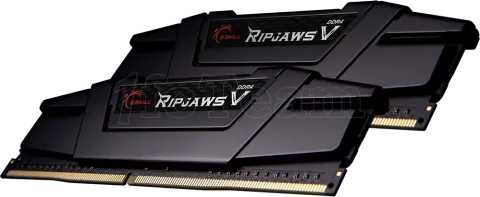 Photo de Kit Barrettes mémoire 16Go (2x8Go) DIMM DDR4 G.Skill RipJaws V  3200Mhz (Noir)