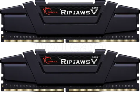 Photo de Kit Barrettes mémoire 16Go (2x8Go) DIMM DDR4 G.Skill RipJaws V  3200Mhz (Noir)