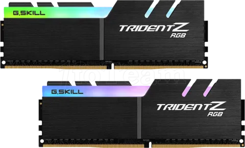 Photo de Kit Barrettes mémoire 16Go (2x8Go) DIMM DDR4 G.Skill Trident Z RGB  3600Mhz (Noir) compatible AMD