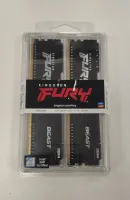 Photo de Kit Barrettes mémoire 16Go (2x8Go) DIMM DDR4 Kingston Fury  3200Mhz (Noir) - SN 2139 0000009286091-E001986/89 - ID 203957
