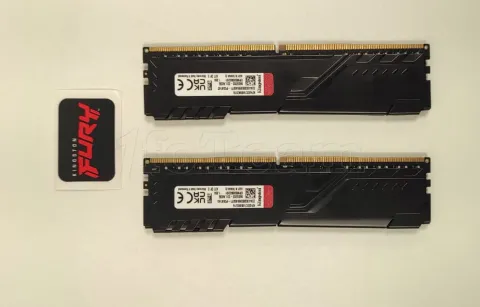 Photo de Kit Barrettes mémoire 16Go (2x8Go) DIMM DDR4 Kingston Fury  3200Mhz (Noir) - SN 2244 0000009645871-P004142/45 - ID 203706