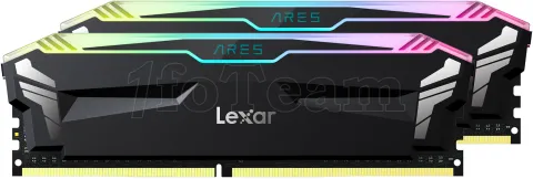 Photo de Kit Barrettes mémoire 16Go (2x8Go) DIMM DDR4 Lexar Ares RGB  4000Mhz (Noir)