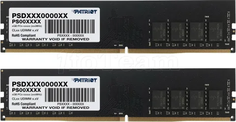 Photo de Kit Barrettes mémoire 16Go (2x8Go) DIMM DDR4 Patriot Signature Line  3200Mhz (Noir)