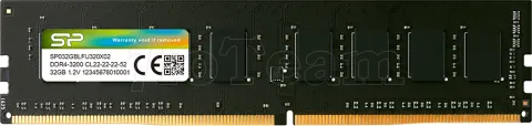 Photo de Kit Barrettes mémoire 16Go (2x8Go) DIMM DDR4 Silicon Power 3200Mhz CL22 (Noir)