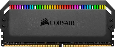 Photo de Kit Barrettes mémoire 32Go (2x16Go) DIMM DDR4 Corsair Dominator Platinum LPX RGB  3600Mhz (Noir)