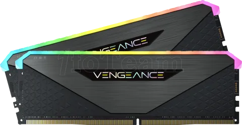 Photo de Kit Barrettes mémoire 32Go (2x16Go) DIMM DDR4 Corsair Vengeance RT RGB PC25600 (3200MHz) (Noir)