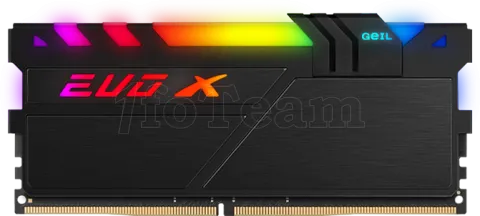 Photo de Kit Barrettes mémoire 32Go (2x16Go) DIMM DDR4 GeIL Evo X II RGB  3000Mhz (Noir)