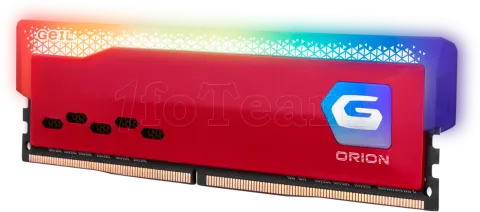 Photo de Kit Barrettes mémoire 32Go (2x16Go) DIMM DDR4 GeIL Orion RGB 3200Mhz AMD (Rouge)