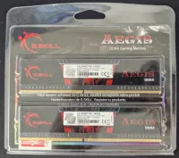 Photo de Kit Barrettes mémoire 32Go (2x16Go) DIMM DDR4 G.Skill Aegis  2400Mhz (Noir et Rouge) - SN 22221642459/60 - ID 189801