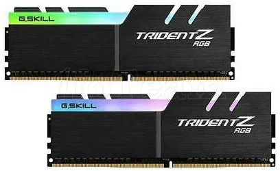 Photo de Kit Barrettes mémoire 32Go (2x16Go) DIMM DDR4 G.Skill TridentZ RGB 3200Mhz (Noir)