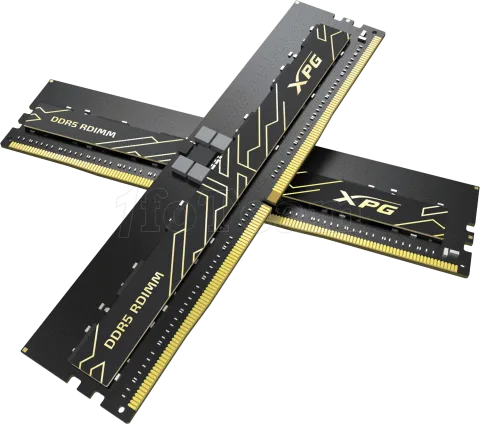 Photo de Kit Barrettes mémoire 32Go (2x16Go) DIMM DDR5 Adata XPG AICore 7200MHz ECC Registered (Noir)