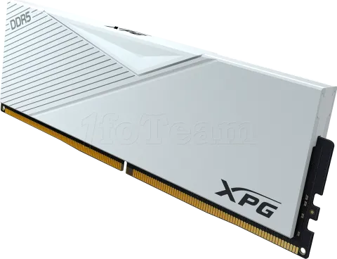 Photo de Kit Barrettes mémoire 32Go (2x16Go) DIMM DDR5 Adata XPG Lancer  6400MHz (Blanc)