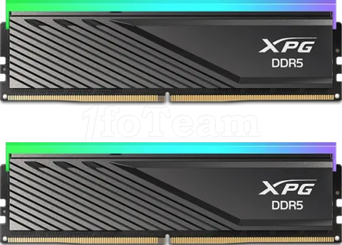 Photo de Kit Barrettes mémoire 32Go (2x16Go) DIMM DDR5 Adata XPG Lancer Blade RGB 6000MHz (Noir)