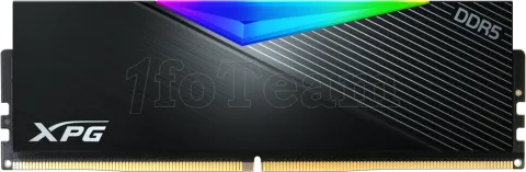 Photo de Kit Barrettes mémoire 32Go (2x16Go) DIMM DDR5 Adata XPG Lancer RGB  5200MHz (Noir)