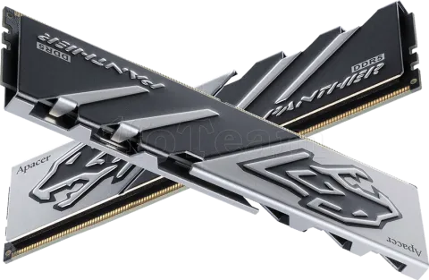 Photo de Kit Barrettes mémoire 32Go (2x16Go) DIMM DDR5 Apacer Panther 5600MHz (Noir/Argent)