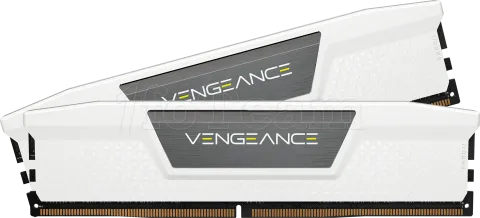 Photo de Kit Barrettes mémoire 32Go (2x16Go) DIMM DDR5 Corsair Vengeance  5200MHz CL40 (Blanc)