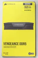 Photo de Kit Barrettes mémoire 32Go (2x16Go) DIMM DDR5 Corsair Vengeance 5200MHz CL40 (Noir) - SN A4XKT43817S4H3 - ID 213671