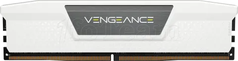 Photo de Kit Barrettes mémoire 32Go (2x16Go) DIMM DDR5 Corsair Vengeance  5600MHz CL36 (Blanc)