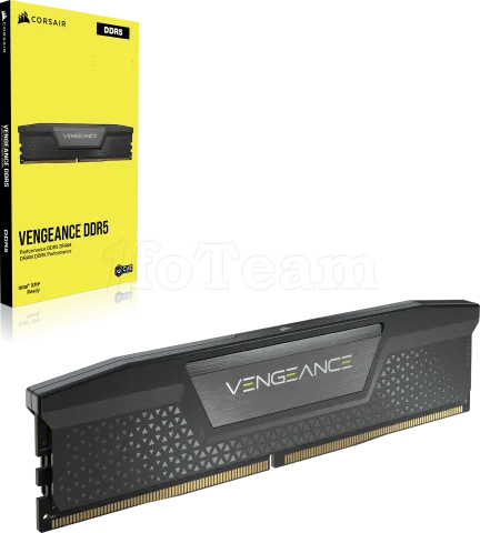 Photo de Kit Barrettes mémoire 32Go (2x16Go) DIMM DDR5 Corsair Vengeance  5600MHz (Noir)