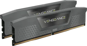 Photo de Kit Barrettes mémoire 32Go (2x16Go) DIMM DDR5 Corsair Vengeance 6000MHz CL2 (Noir)
