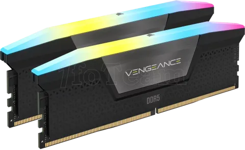 Photo de Kit Barrettes mémoire 32Go (2x16Go) DIMM DDR5 Corsair Vengeance 6000MHz CL38 (Noir)