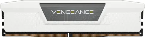 Photo de Kit Barrettes mémoire 32Go (2x16Go) DIMM DDR5 Corsair Vengeance 6400MHz CL32 (Blanc)