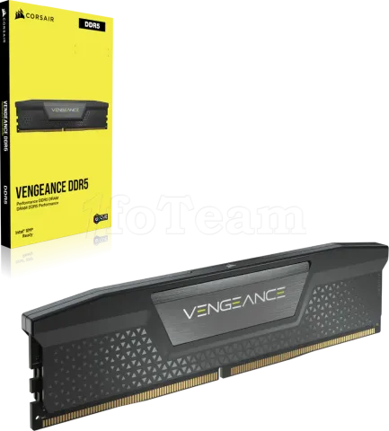 Photo de Kit Barrettes mémoire 32Go (2x16Go) DIMM DDR5 Corsair Vengeance  7200MHz (Noir)