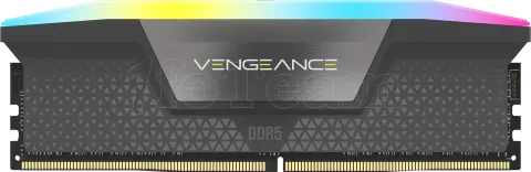 Photo de Kit Barrettes mémoire 32Go (2x16Go) DIMM DDR5 Corsair Vengeance RGB  7200MHz CL34 (Noir)