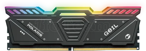 Photo de Kit Barrettes mémoire 32Go (2x16Go) DIMM DDR5 GeIL Polaris RGB 5200Mhz AMD Expo (Noir)