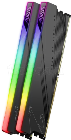 Photo de Kit Barrettes mémoire 32Go (2x16Go) DIMM DDR5 Gigabyte Aorus RGB  6000MHz (Noir)