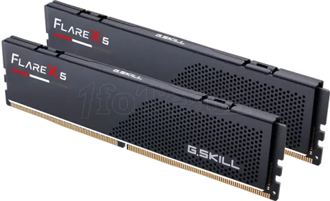 Photo de Kit Barrettes mémoire 32Go (2x16Go) DIMM DDR5 G.Skill Flare X5 6000MHz CL36 (Noir)