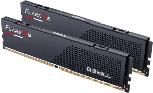 Photo de Kit Barrettes mémoire 32Go (2x16Go) DIMM DDR5 G.Skill Flare X5 6000MHz CL36 (Noir)