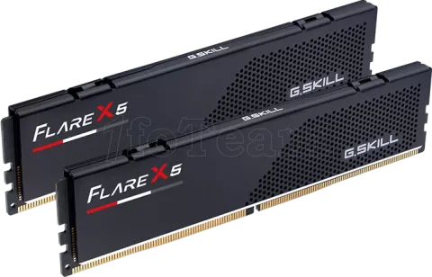 Photo de Kit Barrettes mémoire 32Go (2x16Go) DIMM DDR5 G.Skill Flare X5 6000MHz CL36 (Noir)