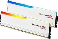 Photo de Kit Barrettes mémoire 32Go (2x16Go) DIMM DDR5 G.Skill Ripjaws M5 Neo RGB 6000MHz (Blanc)