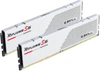 Photo de Kit Barrettes mémoire 32Go (2x16Go) DIMM DDR5 G.Skill Ripjaws S5 6000MHz (Blanc)