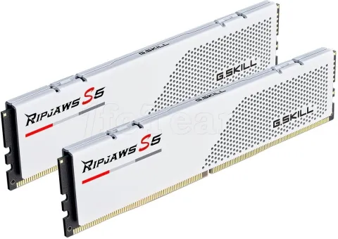 Photo de Kit Barrettes mémoire 32Go (2x16Go) DIMM DDR5 G.Skill Ripjaws S5 6000MHz (Blanc)