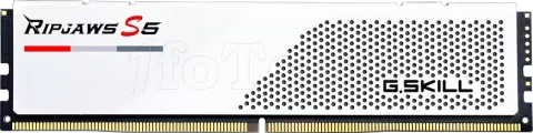 Photo de Kit Barrettes mémoire 32Go (2x16Go) DIMM DDR5 G.Skill Ripjaws S5 6000MHz (Blanc)