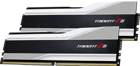 Photo de Kit Barrettes mémoire 32Go (2x16Go) DIMM DDR5 G.Skill Trident Z5  6000MHz (Argent) CL36