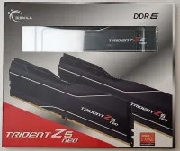 Photo de Kit Barrettes mémoire 32Go (2x16Go) DIMM DDR5 G.Skill Trident Z5  6000MHz (Noir) CL30 - SN 24020206087/88 - ID 203680