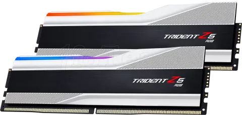 Photo de Kit Barrettes mémoire 32Go (2x16Go) DIMM DDR5 G.Skill Trident Z5 RGB  5200MHz (Argent)