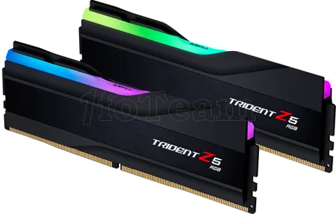 Photo de Kit Barrettes mémoire 32Go (2x16Go) DIMM DDR5 G.Skill Trident Z5 RGB  5200MHz (Noir)