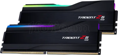 Photo de Kit Barrettes mémoire 32Go (2x16Go) DIMM DDR5 G.Skill Trident Z5 RGB  6000MHz (Noir) CL40