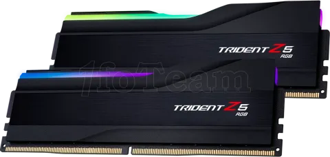 Photo de Kit Barrettes mémoire 32Go (2x16Go) DIMM DDR5 G.Skill Trident Z5 RGB 7600MHz (Noir)