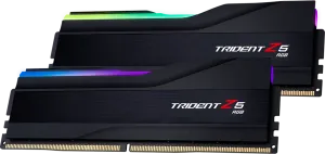 Photo de Kit Barrettes mémoire 32Go (2x16Go) DIMM DDR5 G.Skill Trident Z5 RGB 7600MHz (Noir)